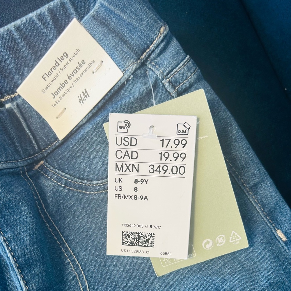 H&M girls jeans